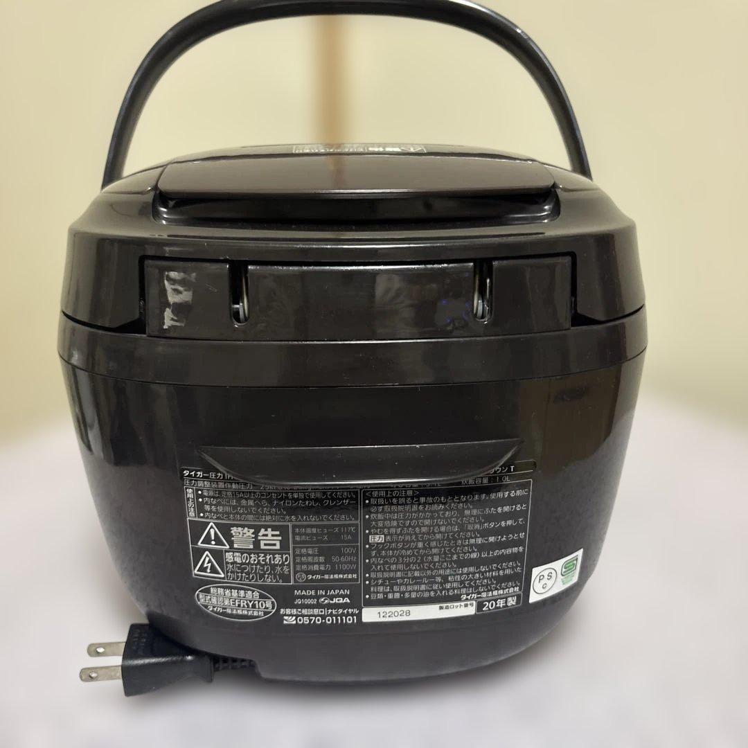 TIGER 圧力IH炊飯器JPK-B100ブラウン20年日本製