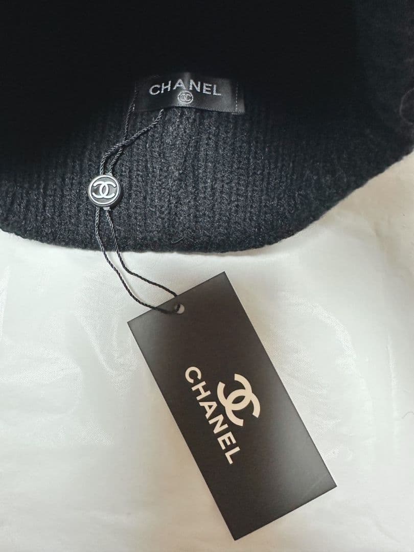 CHANEL ブラック ニットビーニー