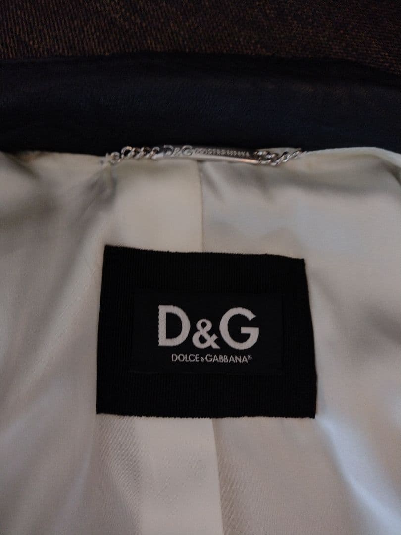 D＆G シングルライダースジャケット 40