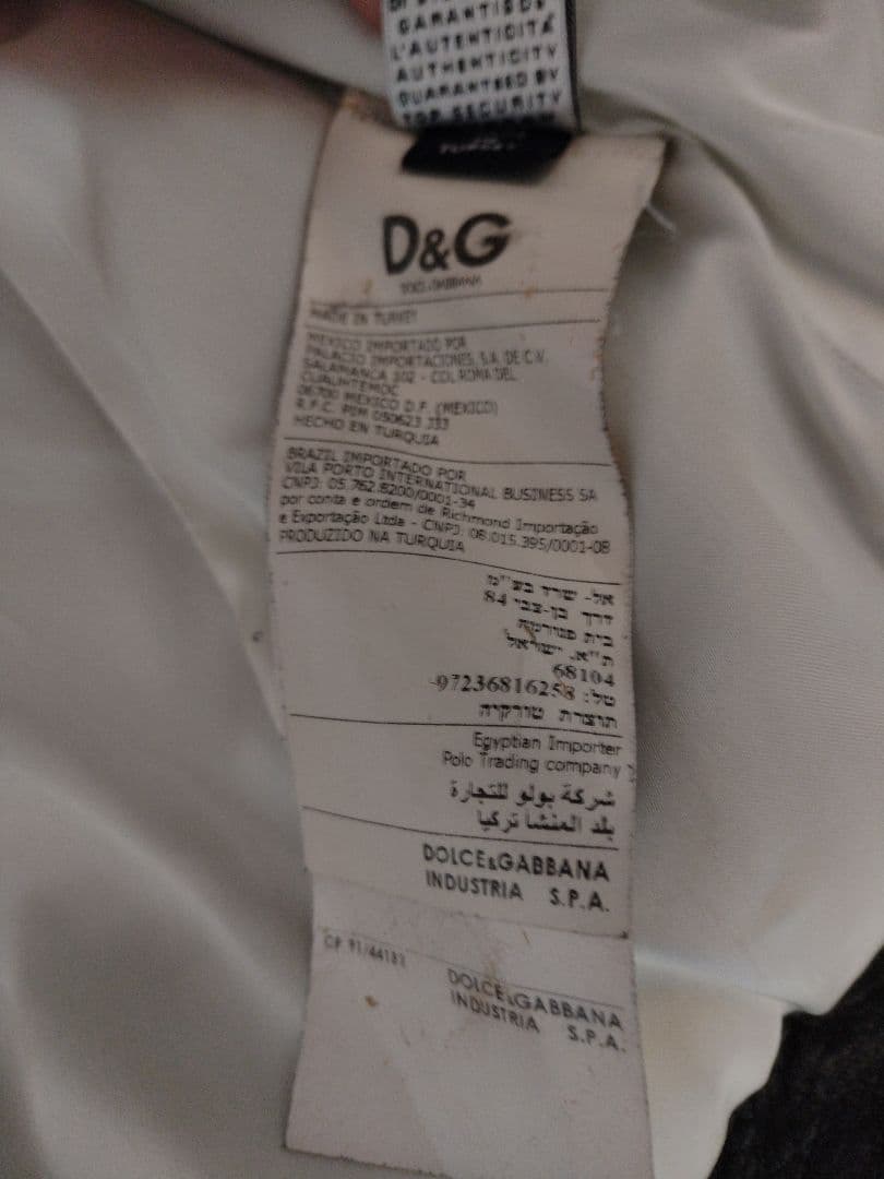 D＆G シングルライダースジャケット 40