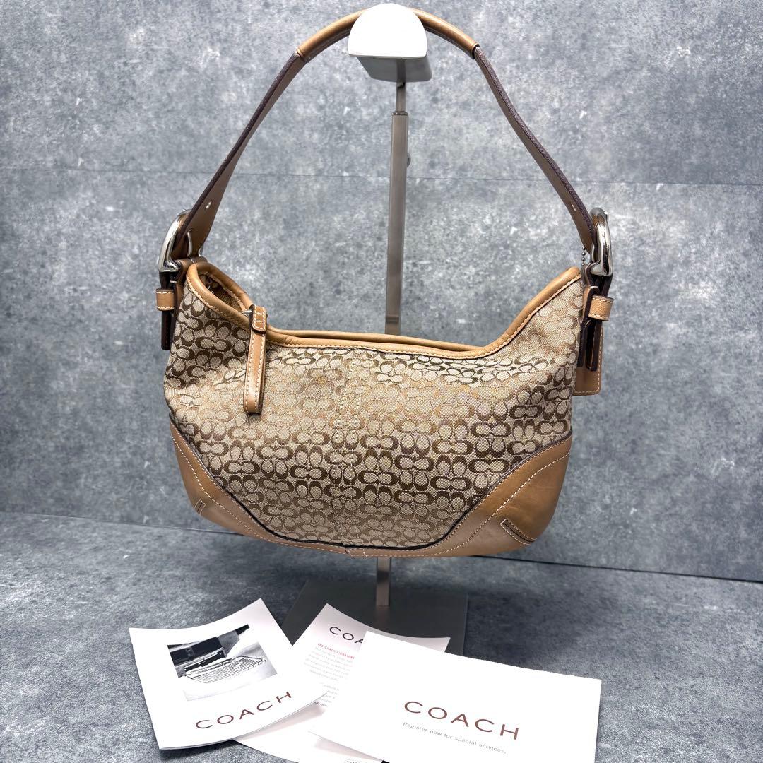 コーチ ショルダーバッグ ワンショルダー キャンバス ブラウン