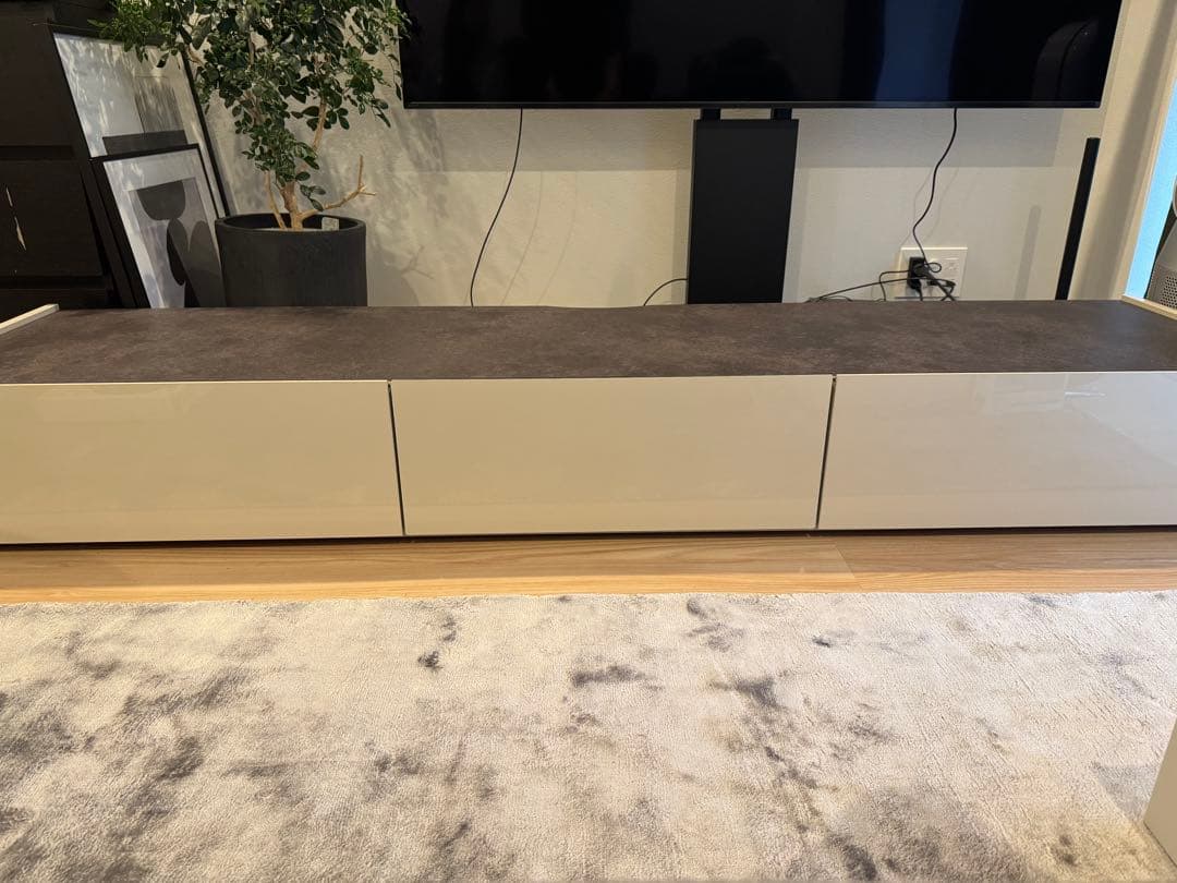 【美品】(送料込) パモウナ テレビボード 幅200cm W5V200