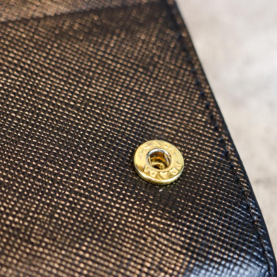 PRADA（プラダ） ロゴプレート 長財布 メンズ レディース