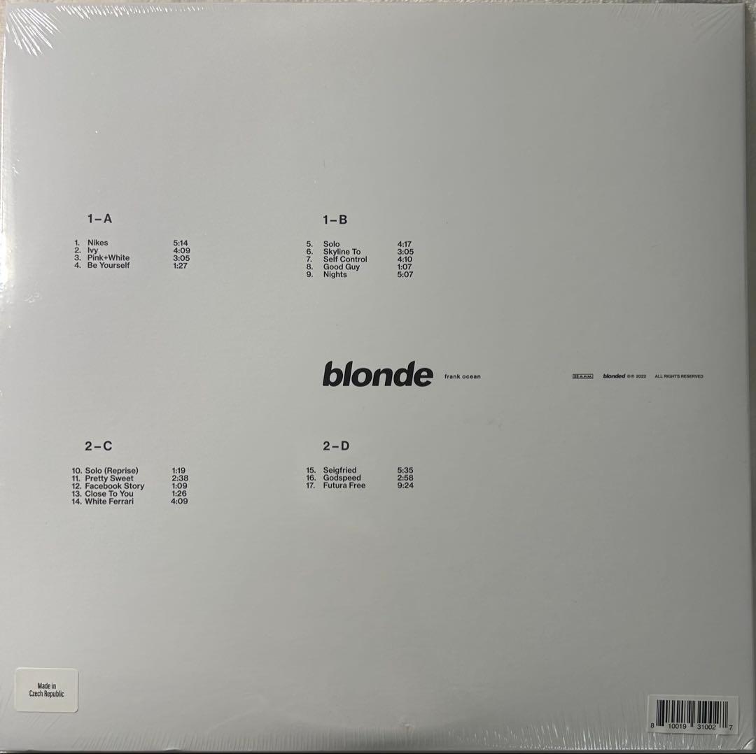 オフィシャル Blonde-Frank Oceanレコード