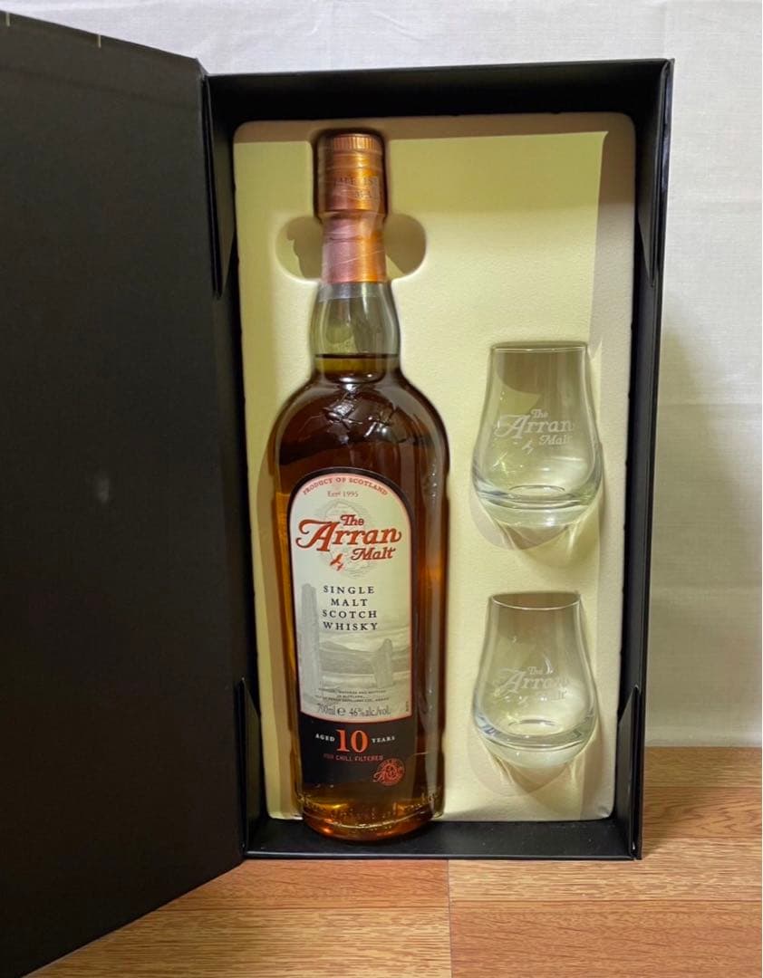 アラン10年 初期ボトル&旧ボトル&現行ボトル 専用グラス付き 3本