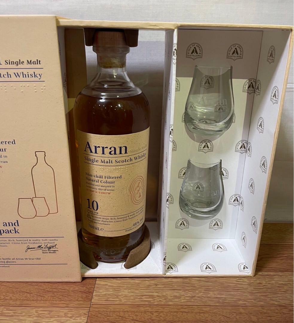 アラン10年 初期ボトル&旧ボトル&現行ボトル 専用グラス付き 3本