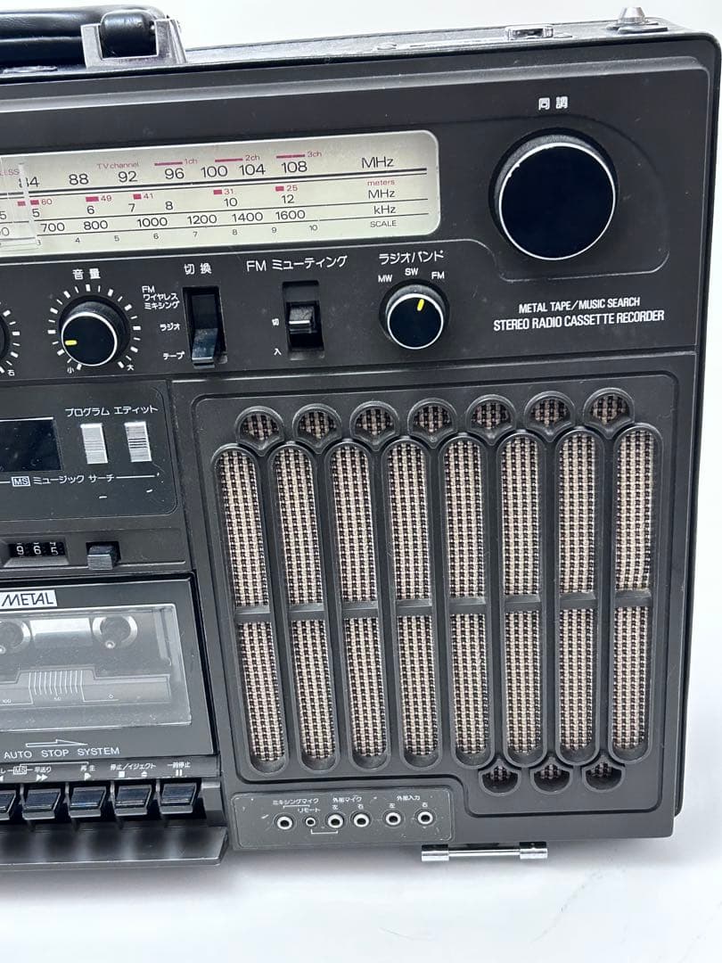 は*ん様 クラウンRX-9800 レトロラジカセ アタッシュケース型 ジャンク