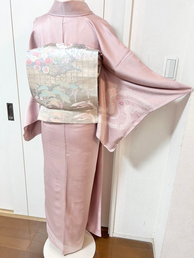 美品　未使用　しつけ糸付き　正絹訪問着　フルセット4点　卒業式　入学式　お宮参り