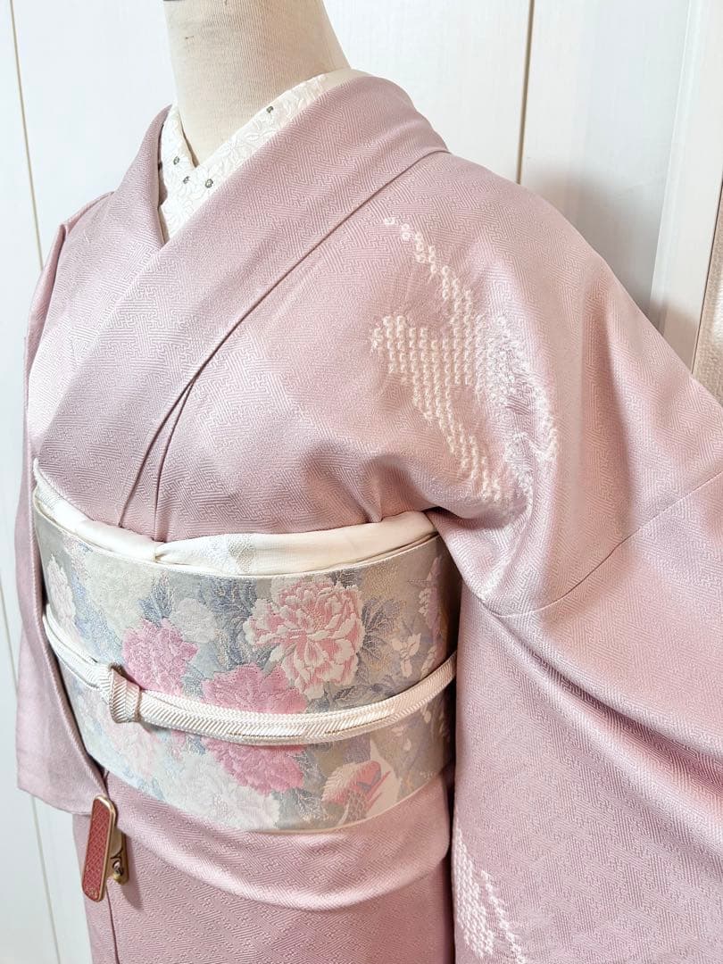 美品　未使用　しつけ糸付き　正絹訪問着　フルセット4点　卒業式　入学式　お宮参り