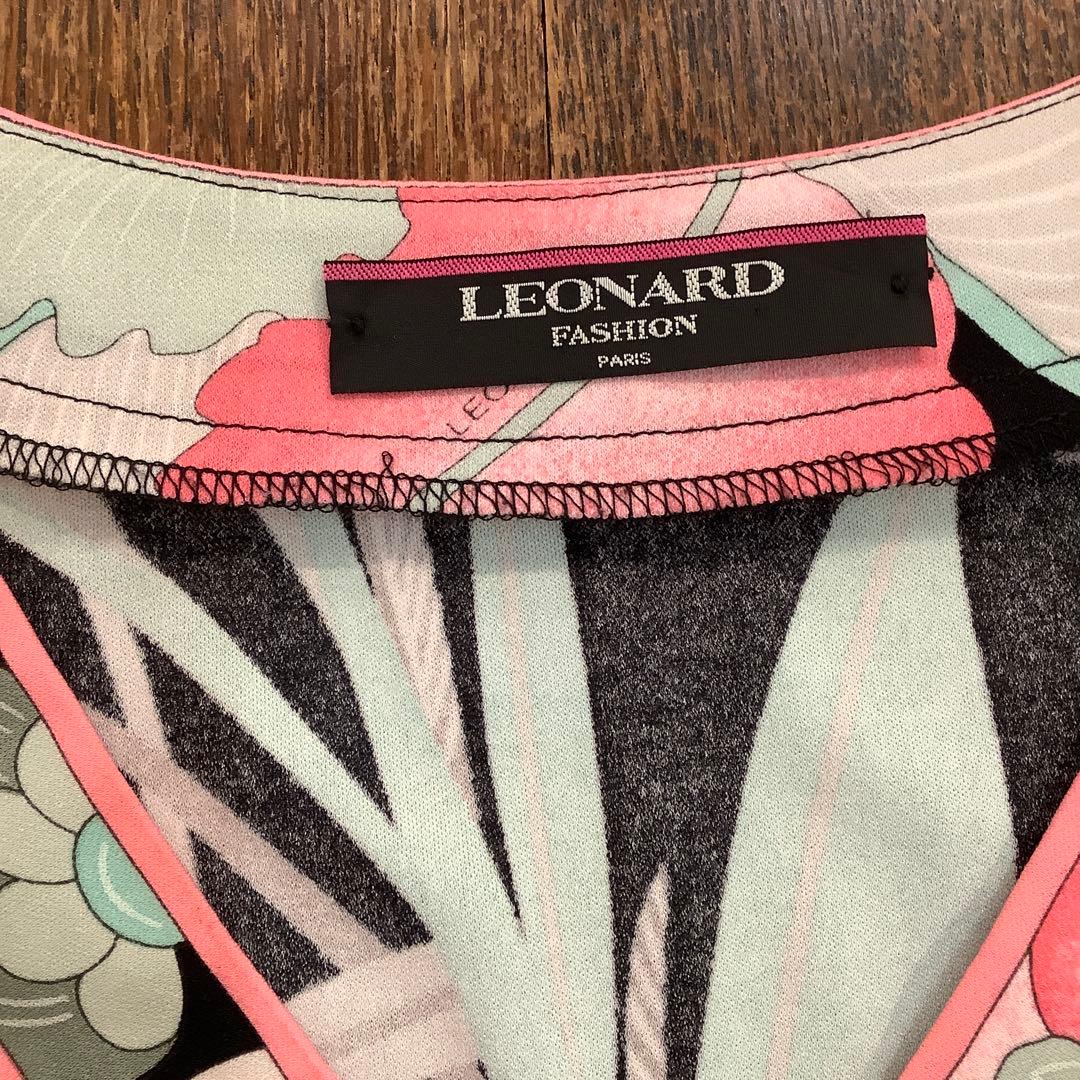 LEONARD FASHION レオナール　花柄ワンピース　サイズL
