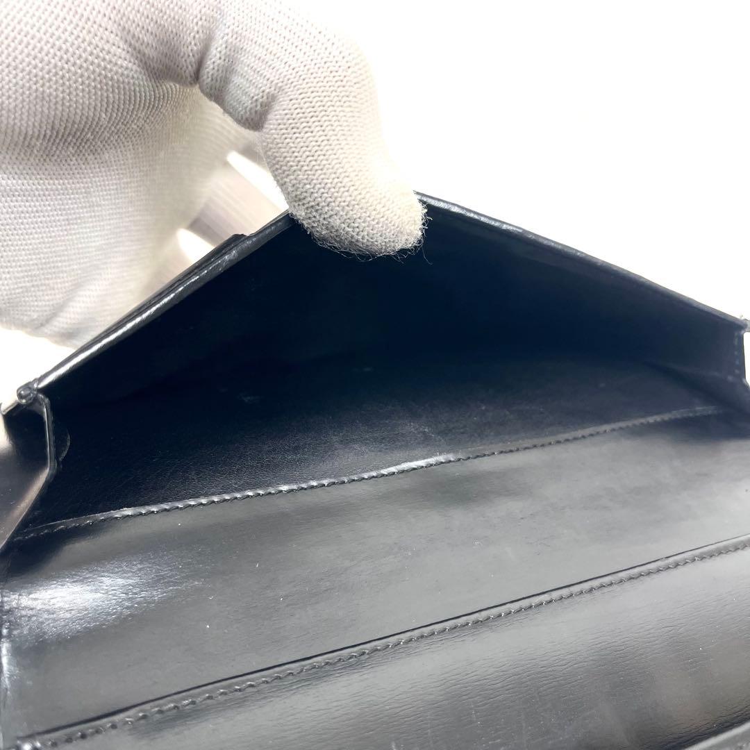 カルティエ　ゴールドパンサー　パンテール　ブラック　ミディアム　長財布　三つ折り