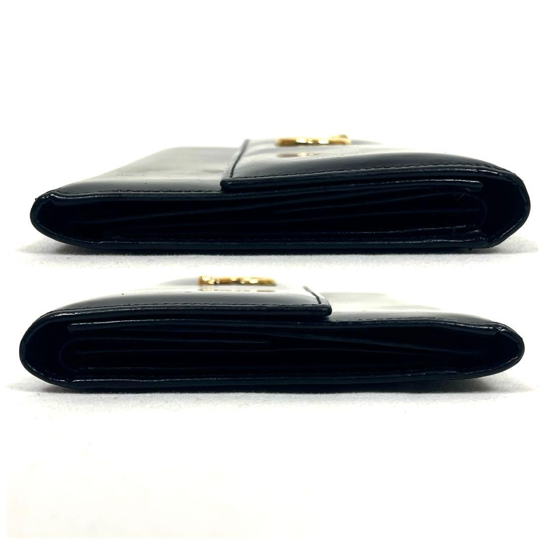 カルティエ　ゴールドパンサー　パンテール　ブラック　ミディアム　長財布　三つ折り