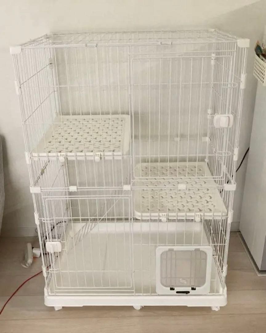 【猫専用ドア付き 】猫 ケージ キャットケージ 2段