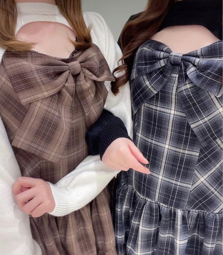 evelyn リボンボレロワンピース　black