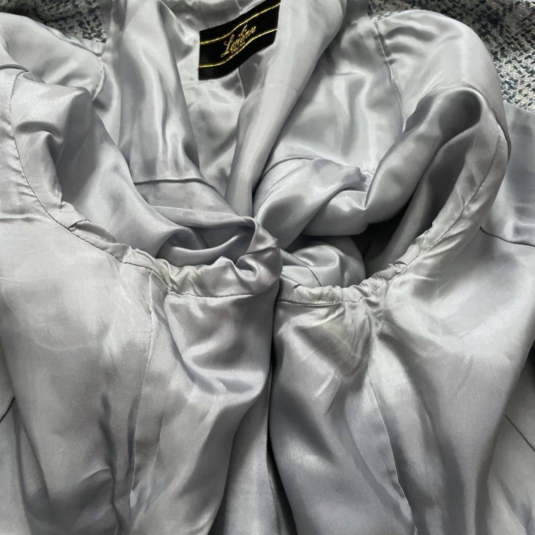 【美品】Leilian レリアン シルク混 ツイード スカートスーツ