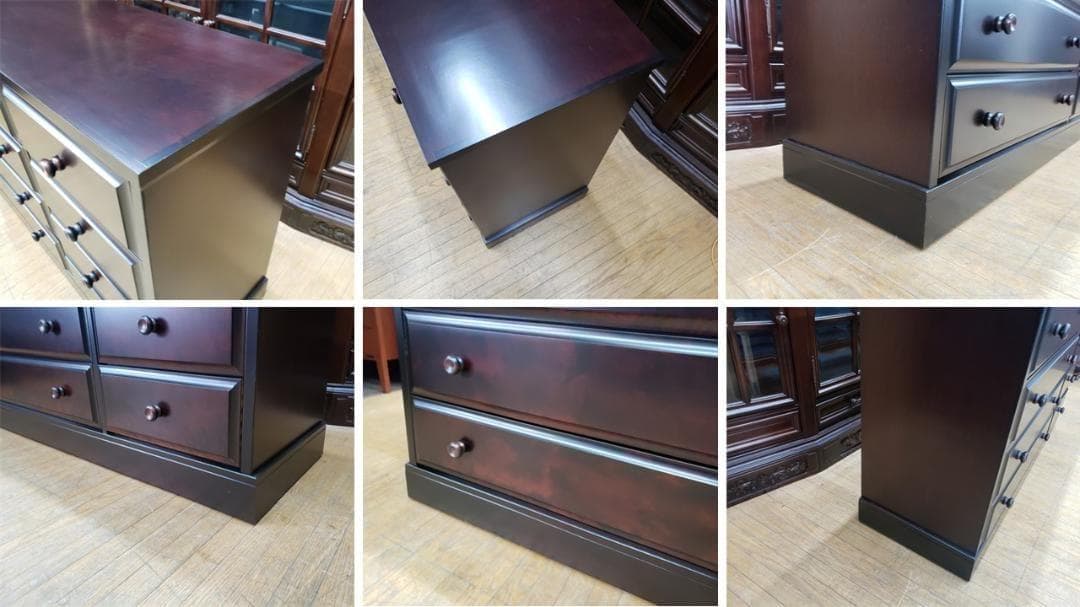 E21　美品！民芸家具　樺無垢材使用　二列四段八杯　整理箪笥　サイドボード