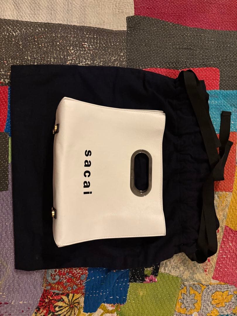 sacai ハンドバッグ ホワイト