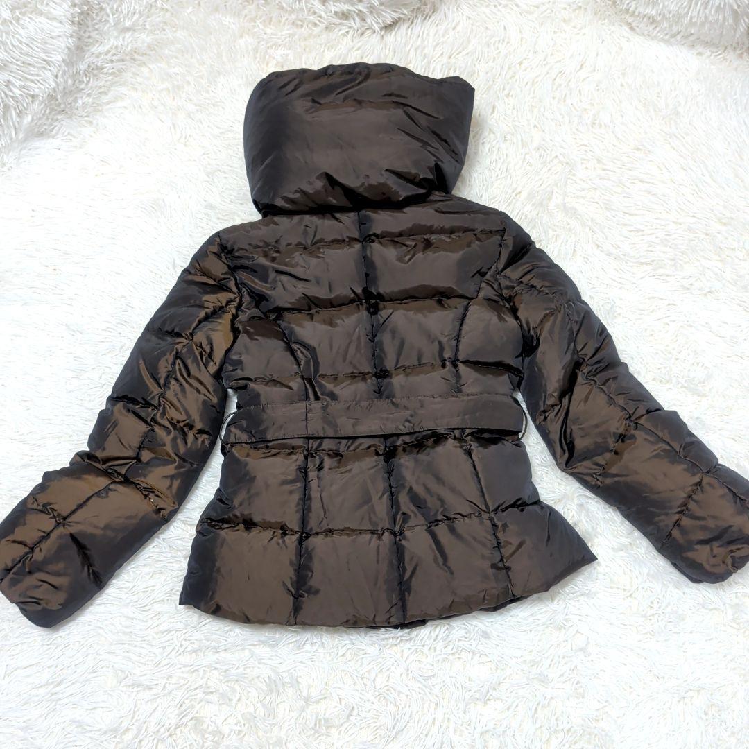 WEEKEND Max Mara ジャケット ダークブラウン 光沢 ベルト付き