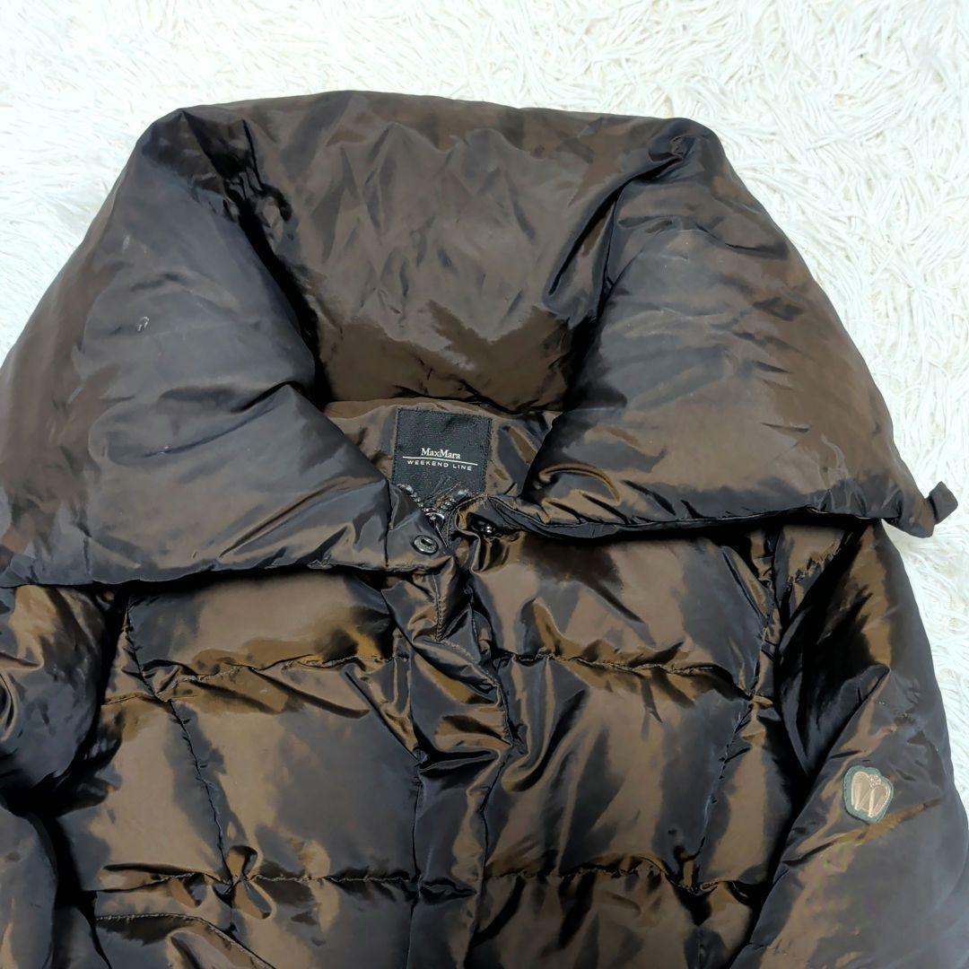 WEEKEND Max Mara ジャケット ダークブラウン 光沢 ベルト付き