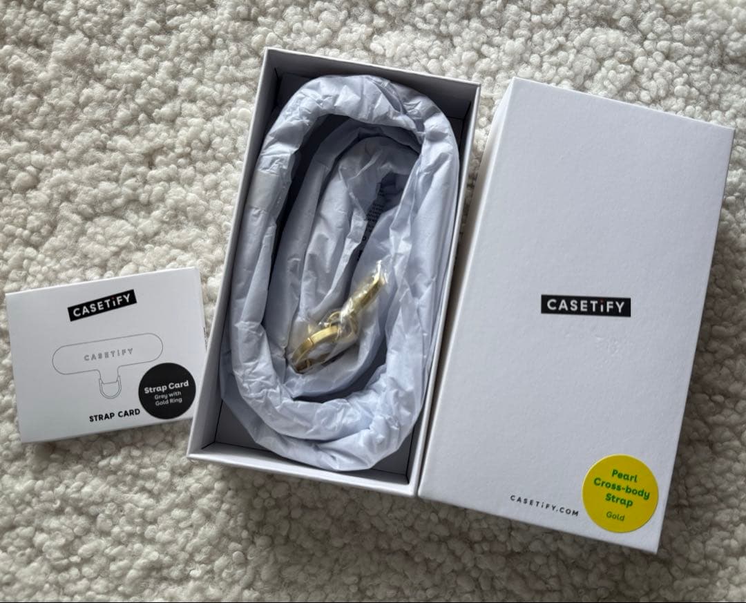 ケースティファイ　新品　パール　クロス　ボディ ストラップ