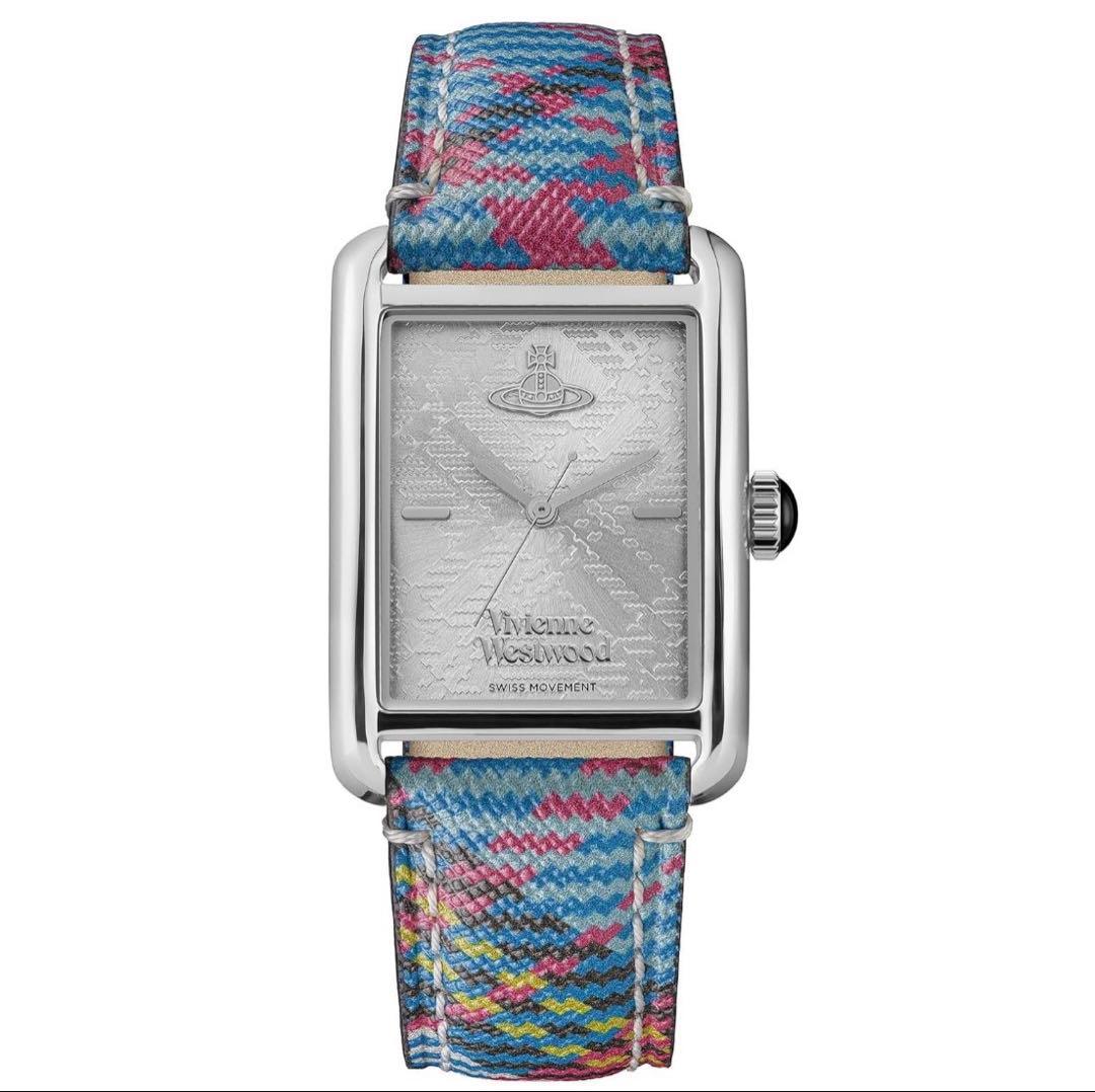 ヴィヴィアン ウエストウッド 腕時計 ブルーピンクチェック メンズ レディース