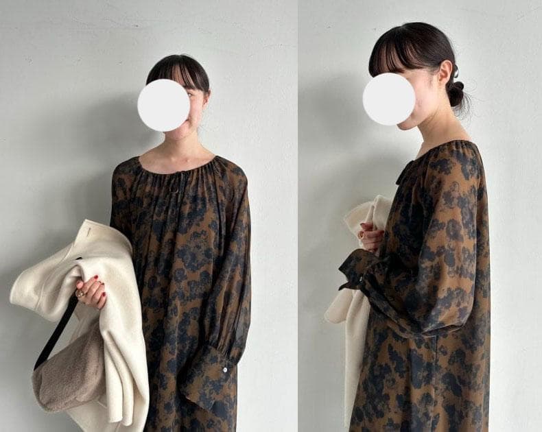 ■専用■美品【AK+1】5万円 2024年 シフォン 花柄マキシワンピース