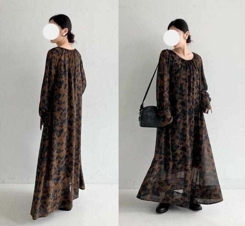 ■専用■美品【AK+1】5万円 2024年 シフォン 花柄マキシワンピース