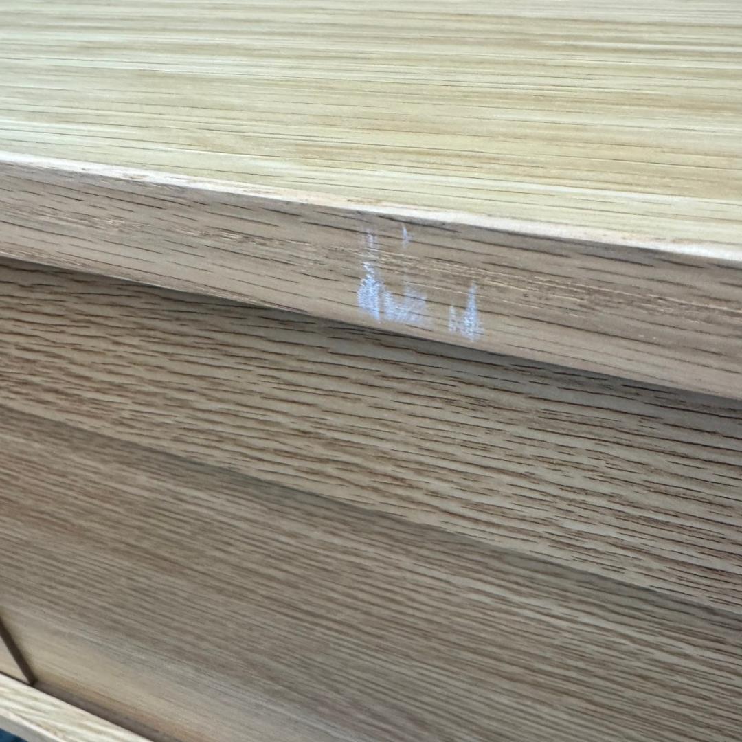 ☆☆無印良品　オーク材AVラック薄型（引戸）・幅110㎝　MUJI