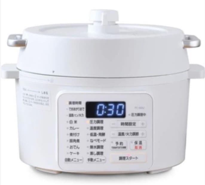 【未使用】アイリスオーヤマ電気圧力鍋 2.2L PC-MA2 ホワイト