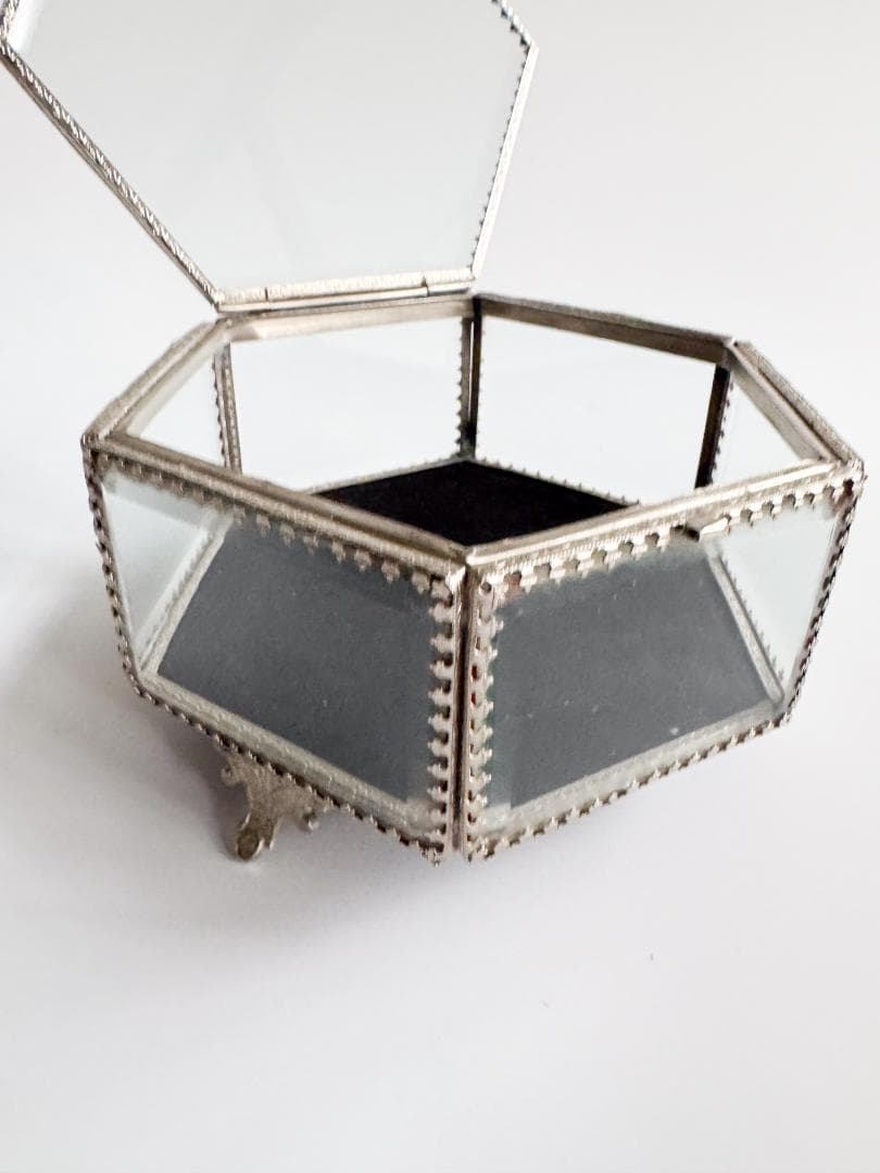 フランスアンティーク ジュエリーボックス 六角形