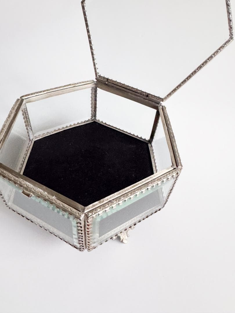 フランスアンティーク ジュエリーボックス 六角形