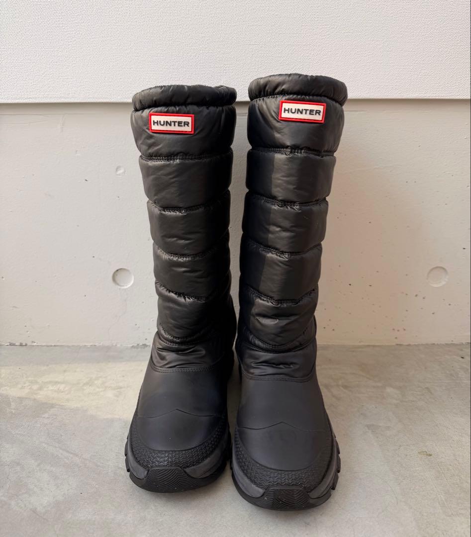 HUNTER ブラック スノーブーツ　25cm