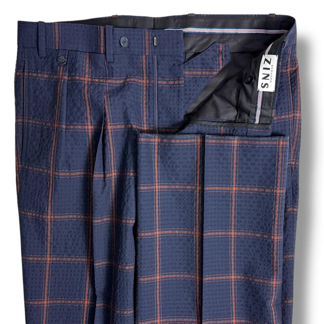 J6197新品 ベルナールザンス 24SSエディフィス別注麻2プリーツパンツ40