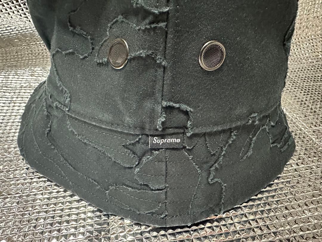 Supreme Layered Camo Crusher M/L BLACK 黒