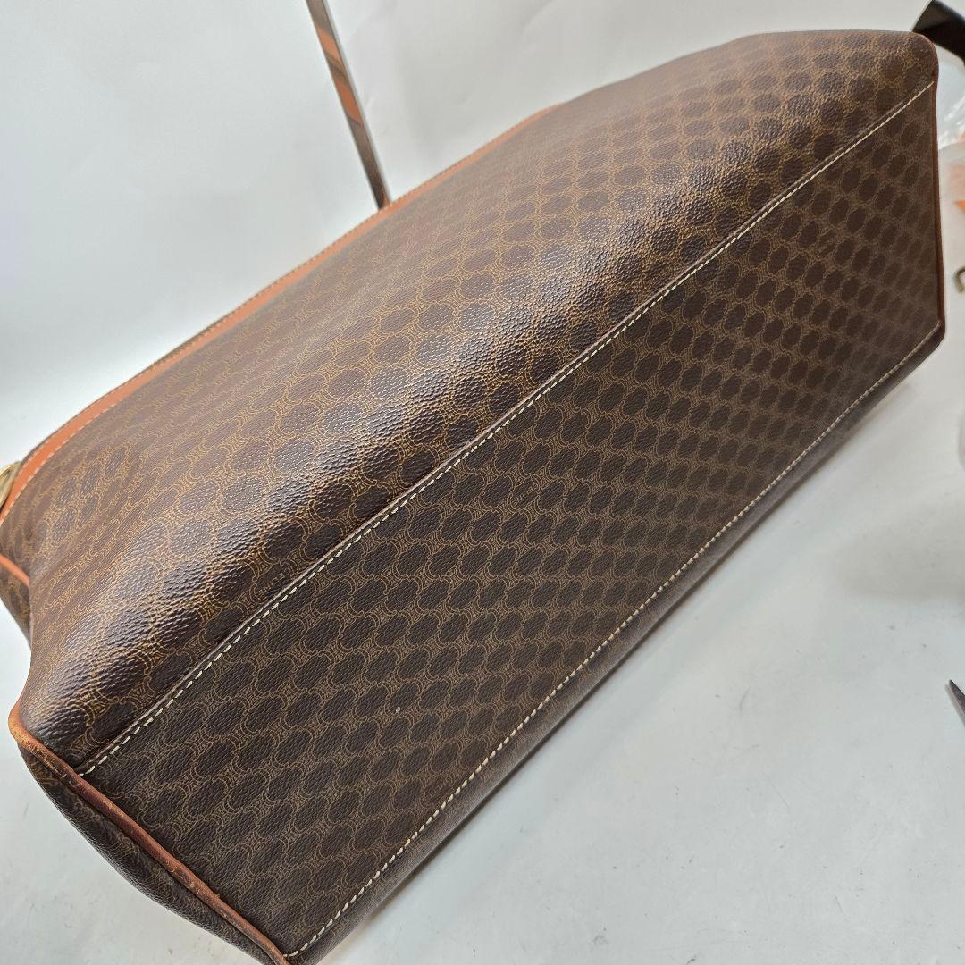 美品 CELINE ミニボストンバッグ マカダム トリオンフ金具 A4収納可能