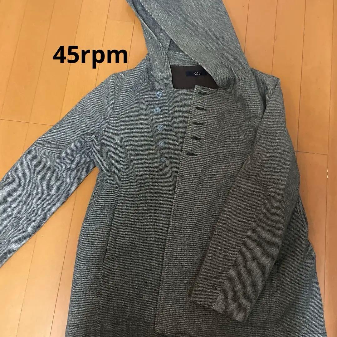 45rpm ツイード柄ジャケット フード付　サイズ3