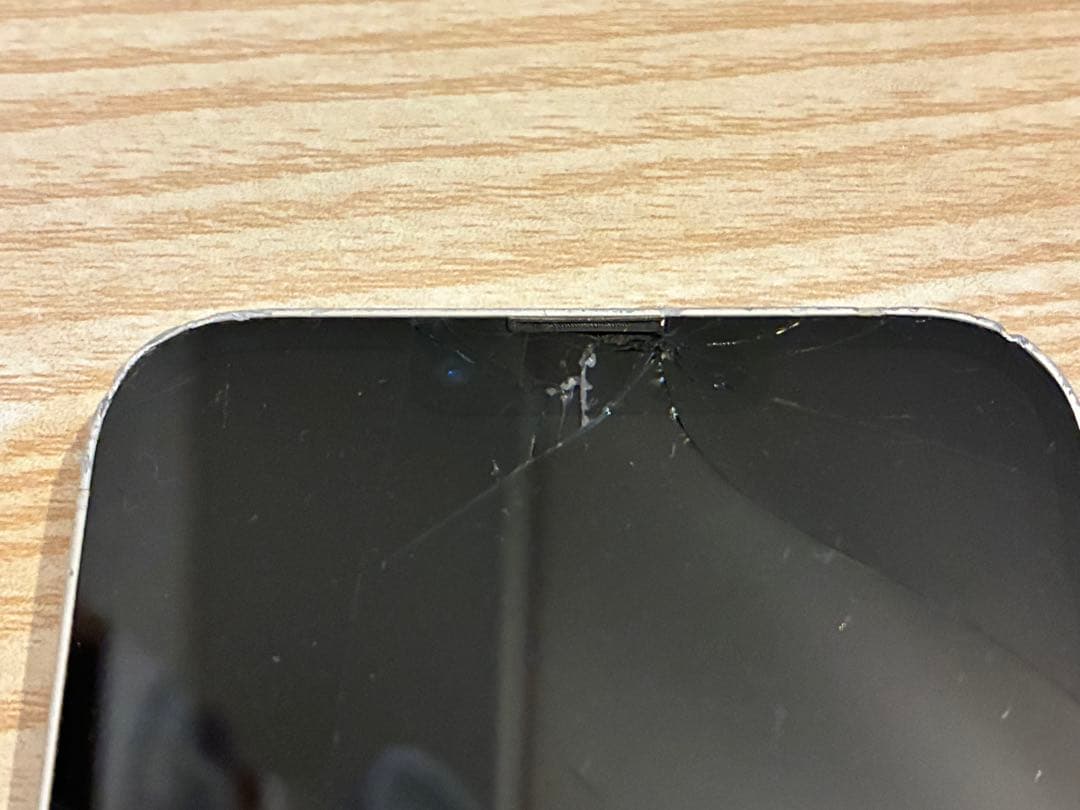 iPhone13 128GB 画面割れ 背面割れ有 カメラFaceID可