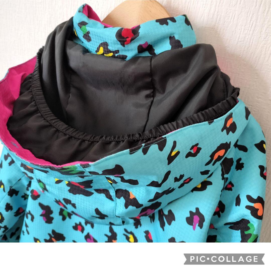 美品★Phenix スキーウェア 130 女の子♡カモフラブルー×ブラック 上下