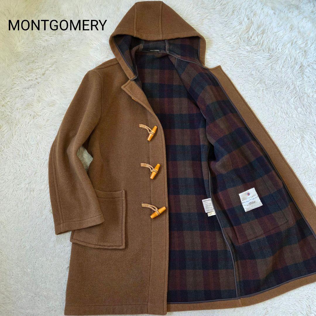 美品 モンゴメリー ダッフルコート カシミヤ混 チベット サイズL相当 ブラウン