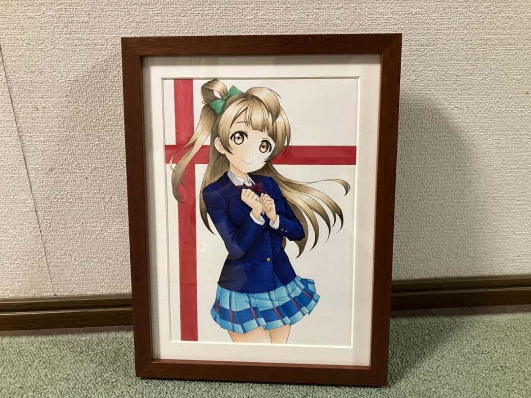 手描き ラブライブ！ 南ことり 手描きイラスト 高級額縁 フルアート UVカット