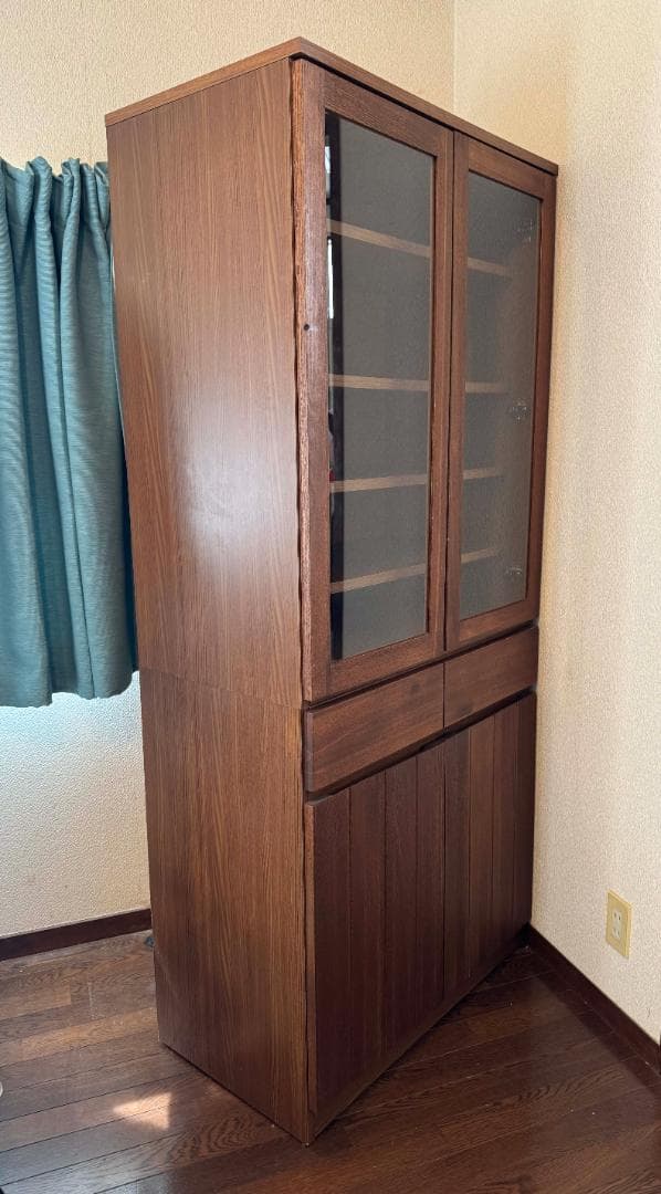 unico ストラーダ（木枠）食器棚／カップボード　※前面無垢材