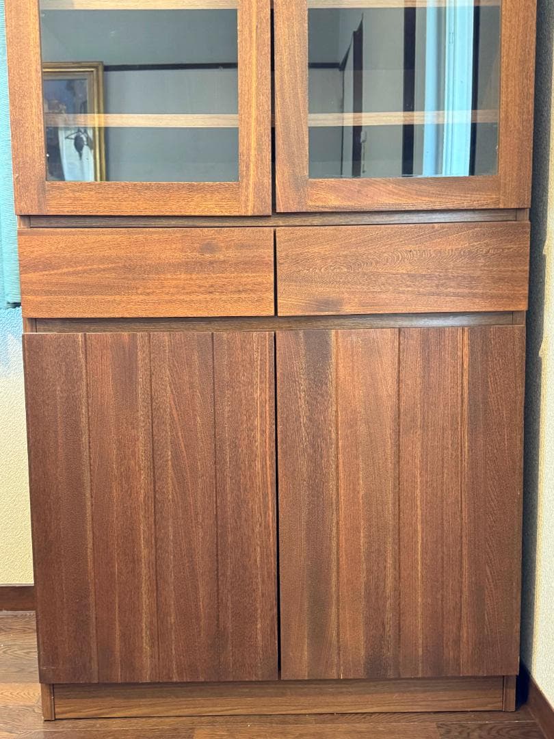 unico ストラーダ（木枠）食器棚／カップボード　※前面無垢材