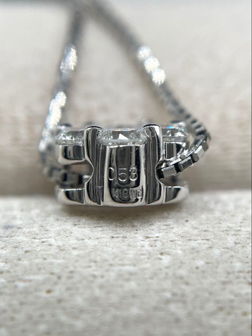 最終交渉可JA199★高級 ダイヤモンド0.53ct K18WG ヘッド