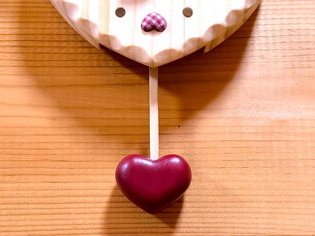 ⭐アメリカンカントリー雑貨♥ぷっくりハート❤️の振り子時計