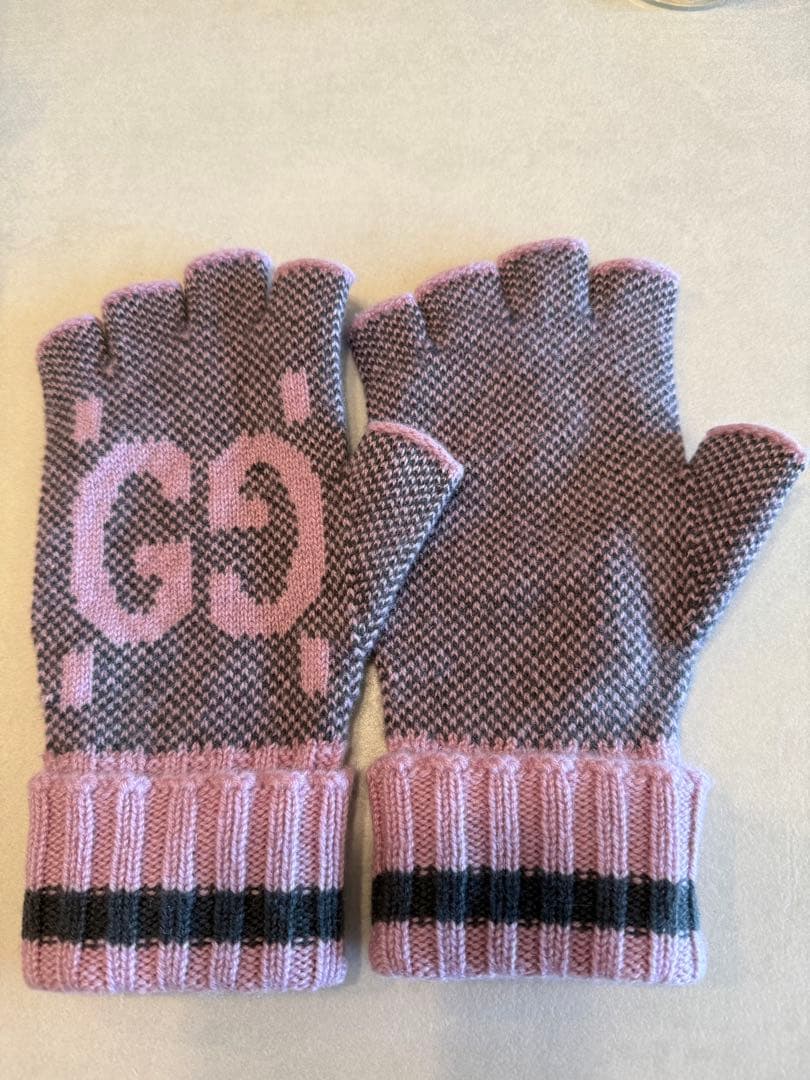 nw9971　GUCCI 手袋　ピンク　美品