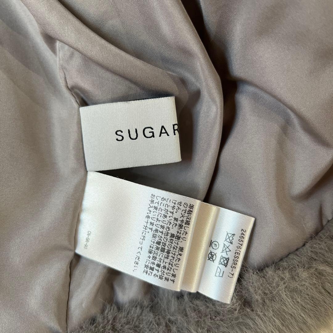 SUGARROSEミンクライクレッキス風ファー袖カットデザインジャケット