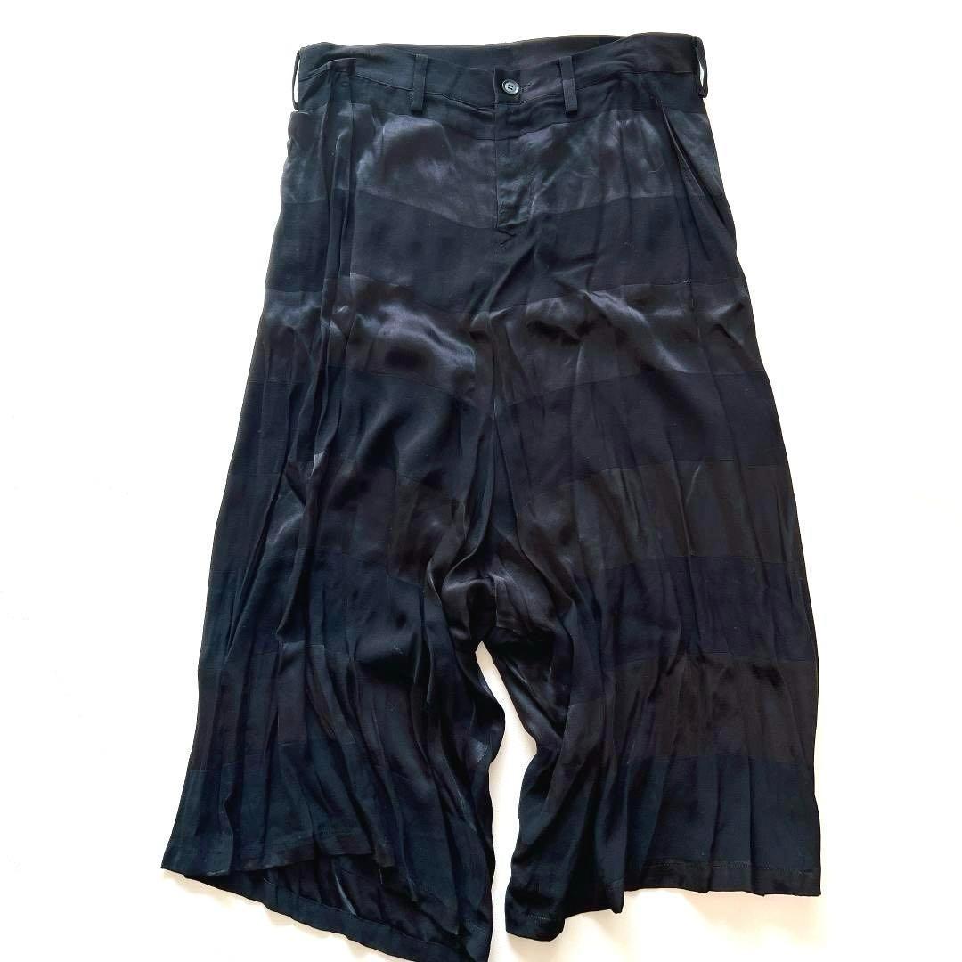 Y’s ワイズ ヨウジヤマモト 変形 とろみ ボーダー ワイド サルエルパンツ