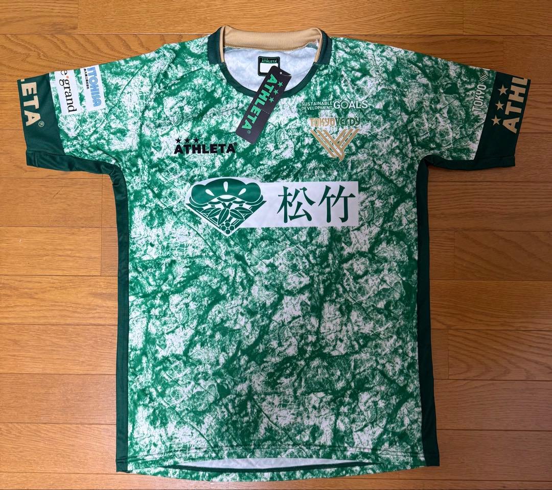 【タグ付】東京ヴェルディ選手着用モデルプラクティスシャツ MサイズATHLETA