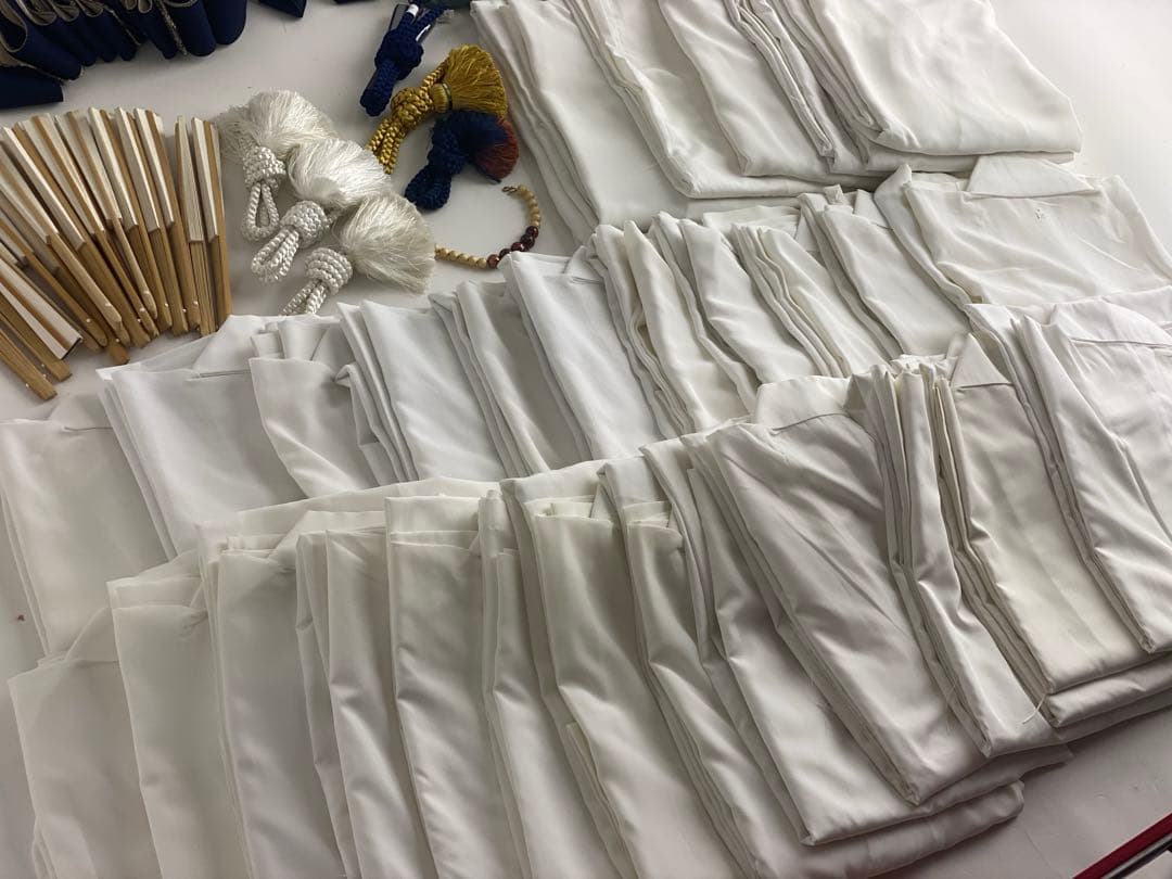 【在庫一掃セール】男性着物　紋付袴用　小物セット　長襦袢　羽織紐　扇子　角帯