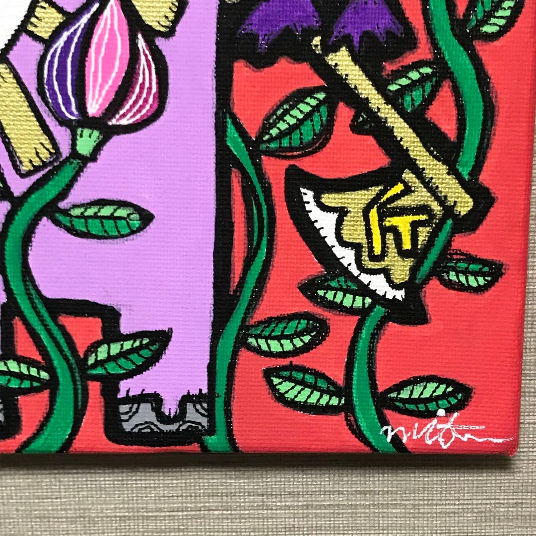 k*o様 絵画　アート　インテリア　仏　現代　開運　縁起　カラフル　赤　金　かわ